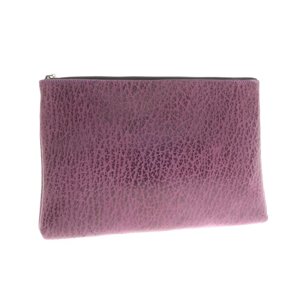 [Used] 7SENSE Seal Leather Clutch Bag Purple [Condition Rank B] [Men&