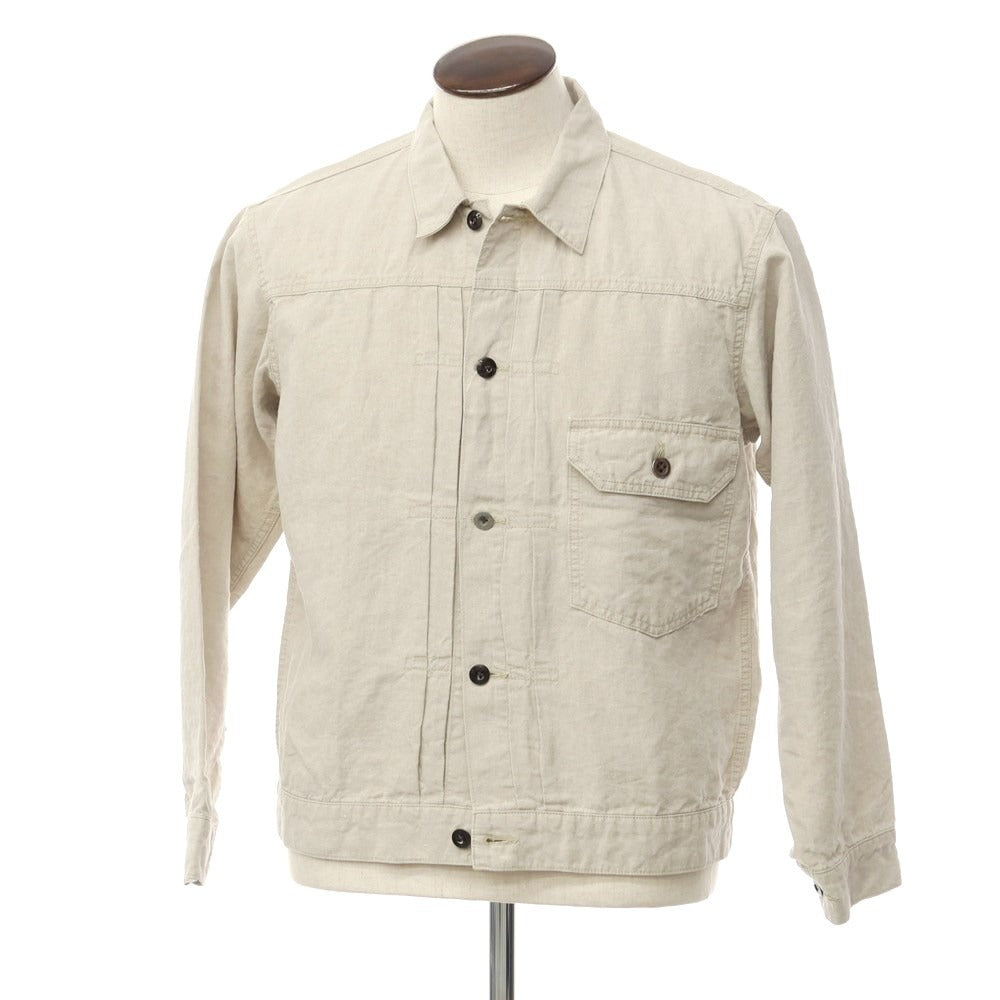 [Used] AUBERGE Brilla per il gusto special order linen work jacket, light beige [40] [Condition rank C] [Men&