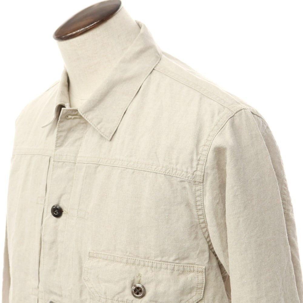 [Used] AUBERGE Brilla per il gusto special order linen work jacket, light beige [40] [Condition rank C] [Men&