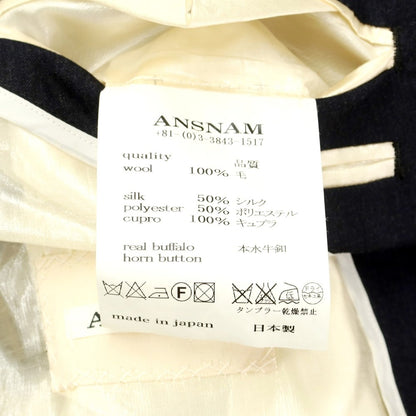 [Used] ANSNAM Wool 2-button suit, dark grey [No size indicated (XS)] [Condition: C] [Men&