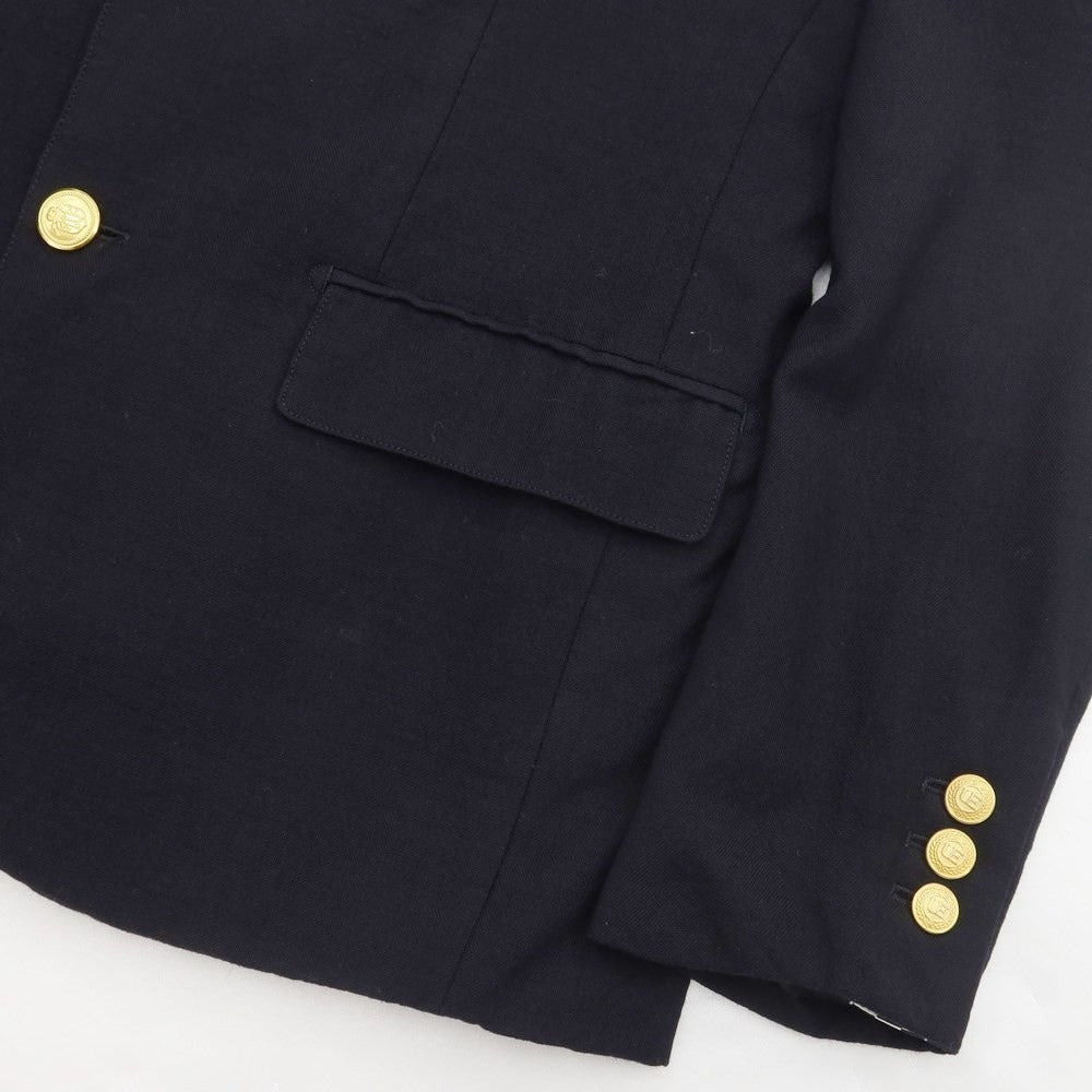 【中古】ユニフォームエクスペリメント uniform experiment ウール 2B テーラードジャケット ネイビー【サイズ2】【NVY】【A/W】【状態ランクC】【メンズ】 [EPD]