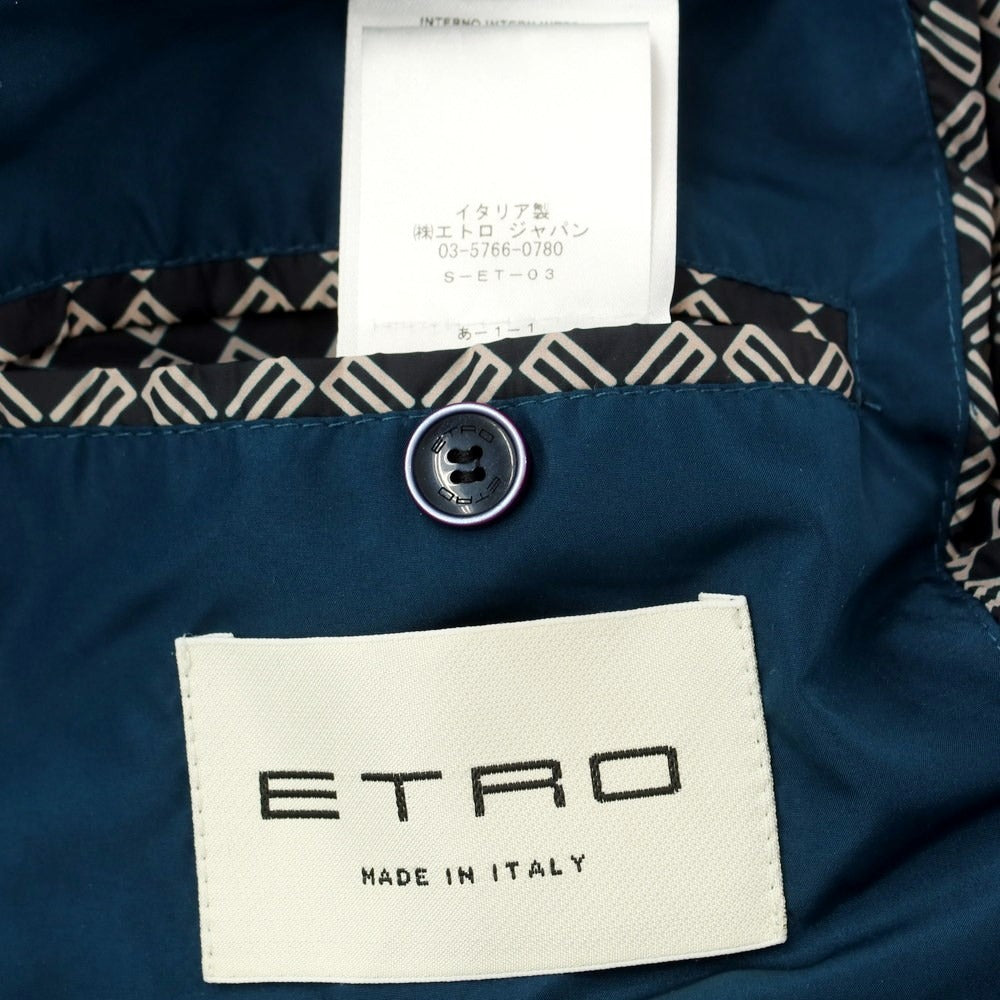 [Used] ETRO nylon zip-up shell jacket, black x beige [XS] [Condition rank B] [Men&