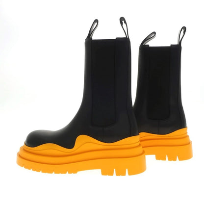 [Used] [Unused] Bottega Veneta Tire Long Chelsea Boots Black x Orange [40] [Condition Rank S] [Men&