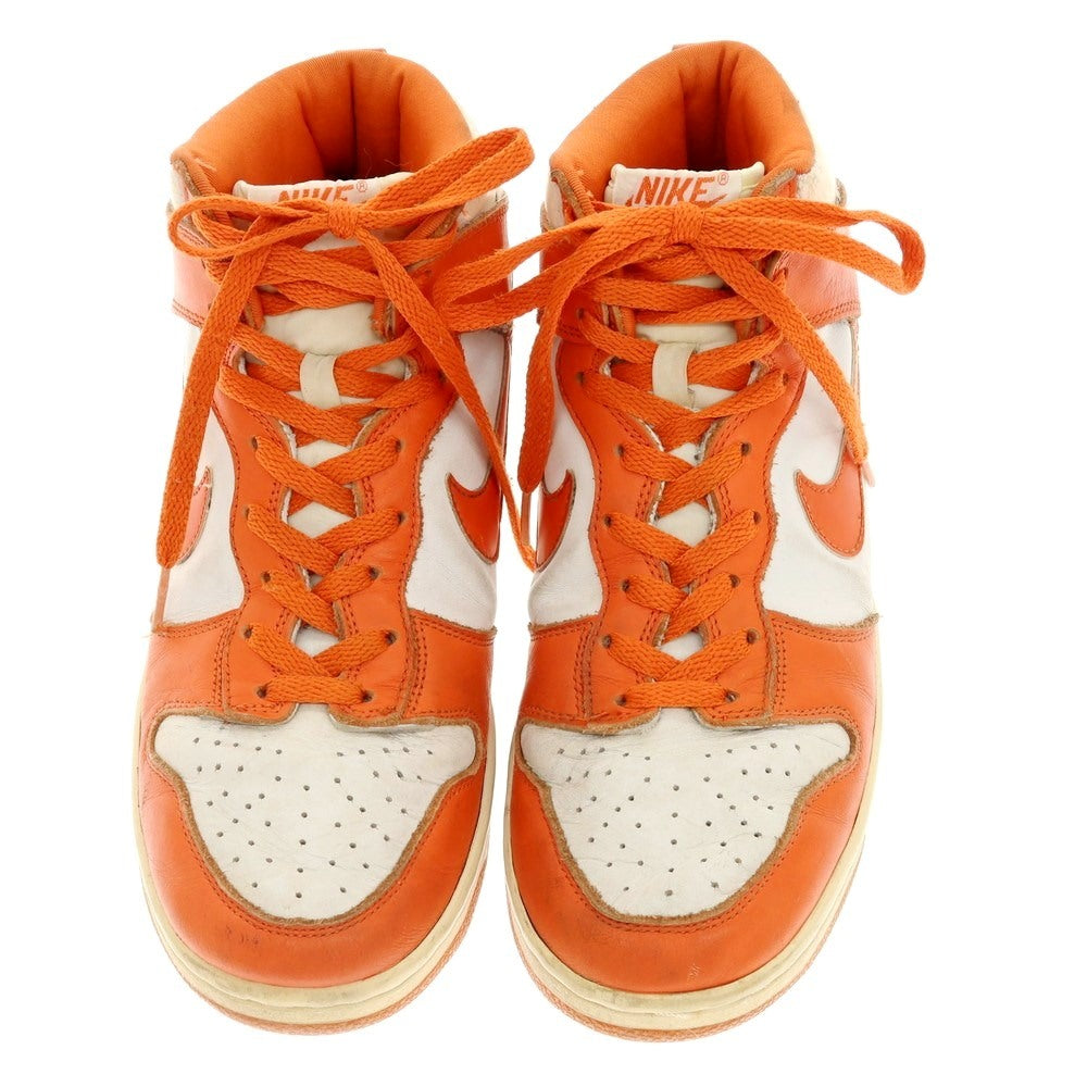 [Used] Nike NIKE DUNK HIGH LE 1998 Dunk High All Leather Sneakers White x Orange [27.5cm] [Condition Rank D] [Men&