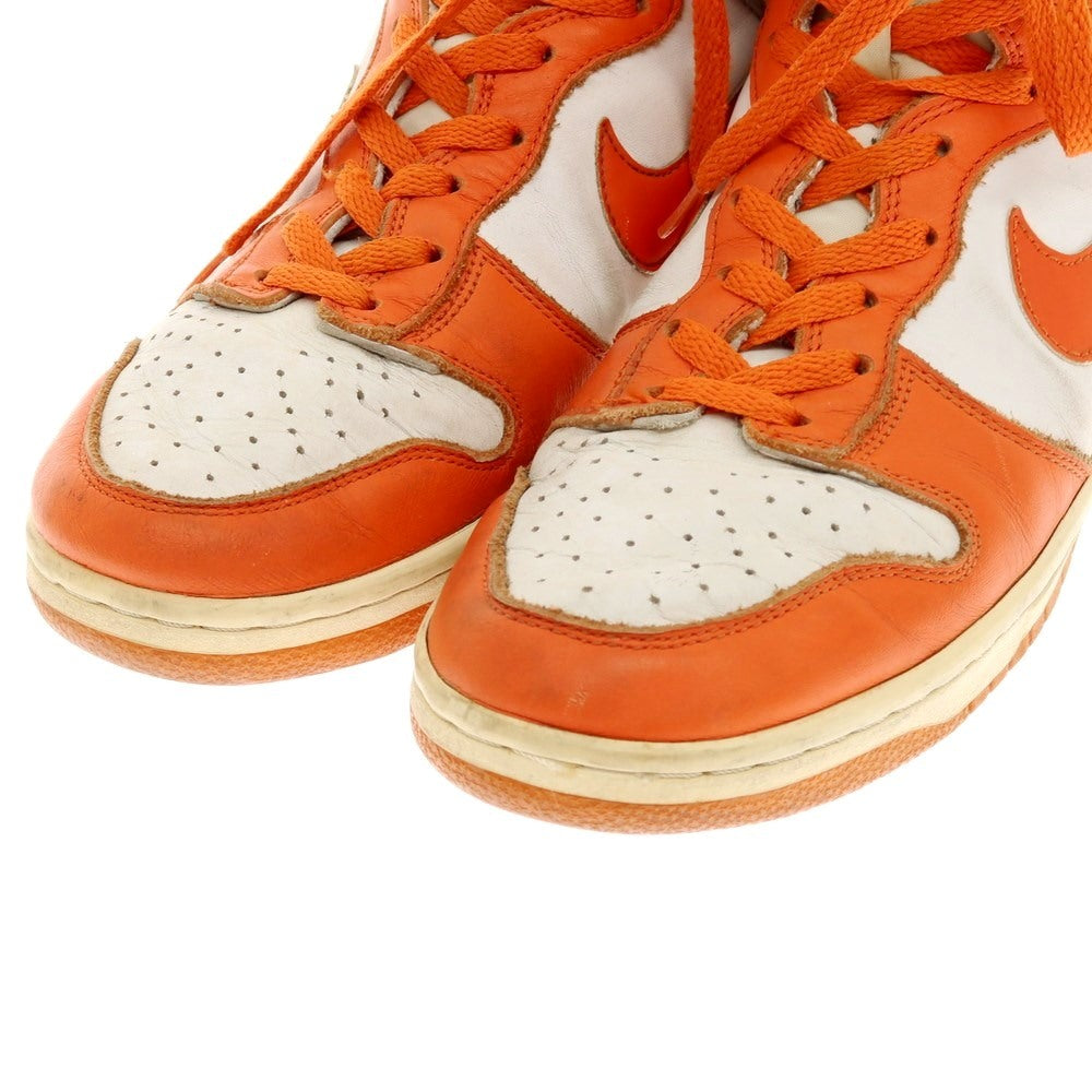 [Used] Nike NIKE DUNK HIGH LE 1998 Dunk High All Leather Sneakers White x Orange [27.5cm] [Condition Rank D] [Men&