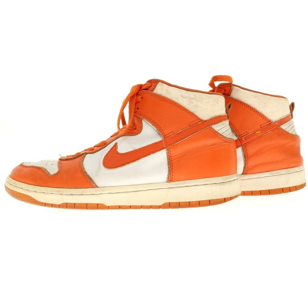 [Used] Nike NIKE DUNK HIGH LE 1998 Dunk High All Leather Sneakers White x Orange [27.5cm] [Condition Rank D] [Men&