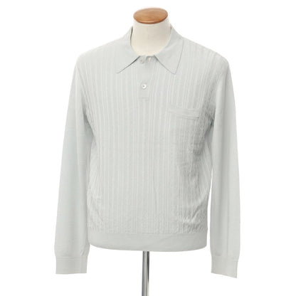 [Used] LEMAIRE Rayon polyester long sleeve polo knit light gray [M] [Condition rank D] [Men&