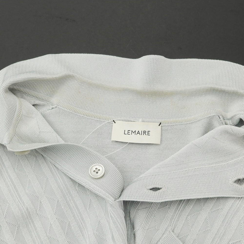 [Used] LEMAIRE Rayon polyester long sleeve polo knit light gray [M] [Condition rank D] [Men&