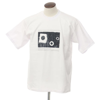 [Used] ENCOMING Cotton Print Crew Neck Short Sleeve T-Shirt White [No Size (L)] [Condition Rank B] [Men&