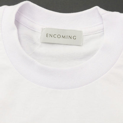 [Used] ENCOMING Cotton Print Crew Neck Short Sleeve T-Shirt White [No Size (L)] [Condition Rank B] [Men&