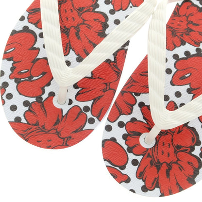 [Used] [Unused] Tao 2023 Spring/Summer Flower Print Thong Sandals White x Red [28] [Condition Rank S] [Men&