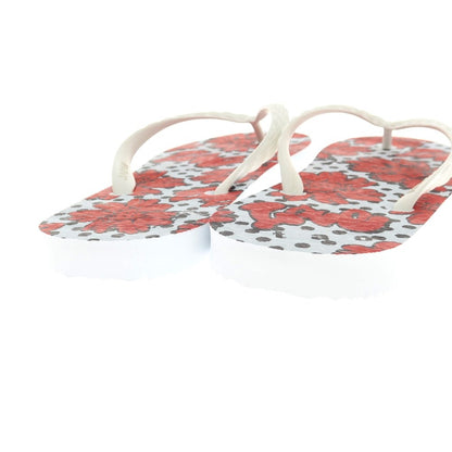 [Used] [Unused] Tao 2023 Spring/Summer Flower Print Thong Sandals White x Red [28] [Condition Rank S] [Men&