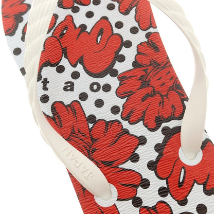 [Used] [Unused] Tao 2023 Spring/Summer Flower Print Thong Sandals White x Red [28] [Condition Rank S] [Men&