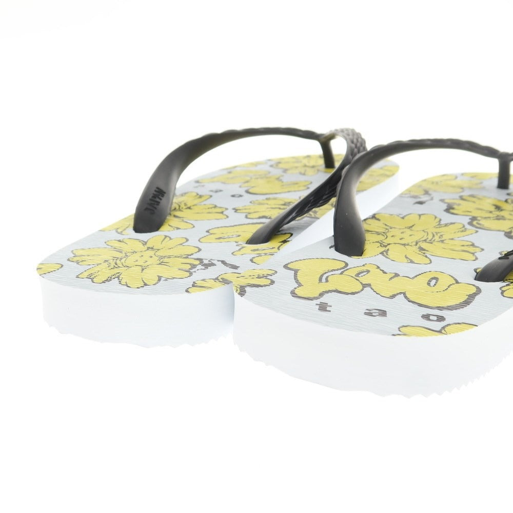 [Used] [Unused] Tao 2023 Spring/Summer Flower Print Thong Sandals White x Yellow [27] [Condition Rank S] [Men&