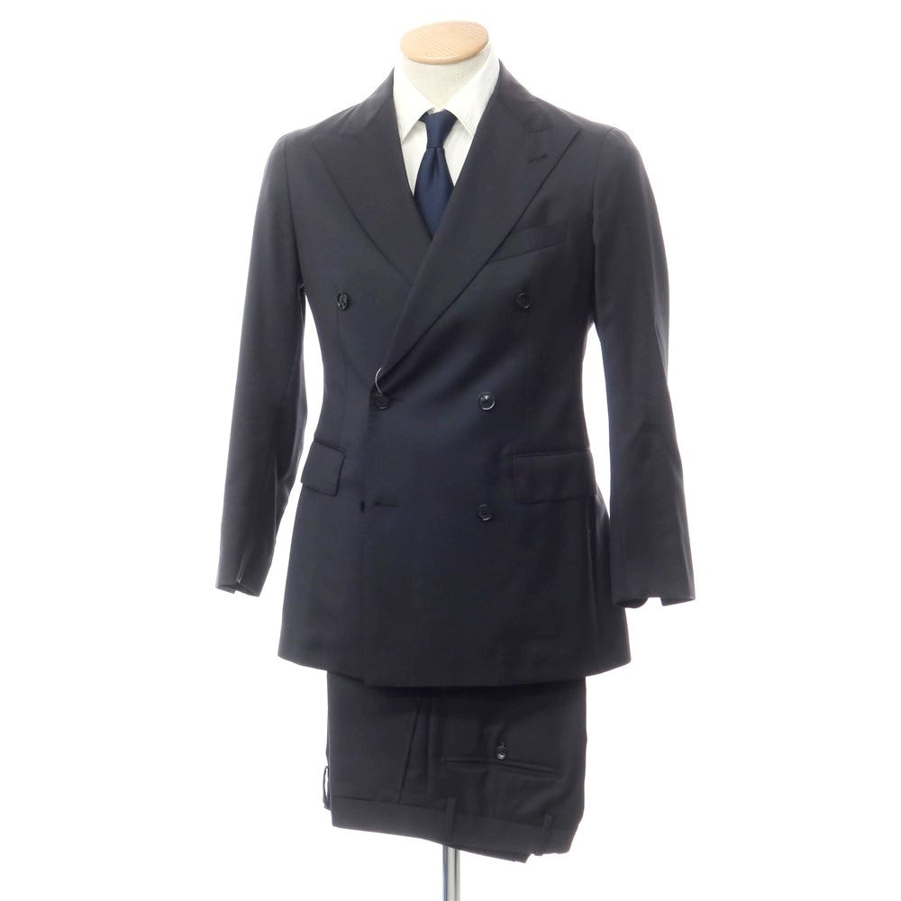 [Used] TAGLIATORE wool double-breasted suit, black [44] [Condition rank B] [Men&