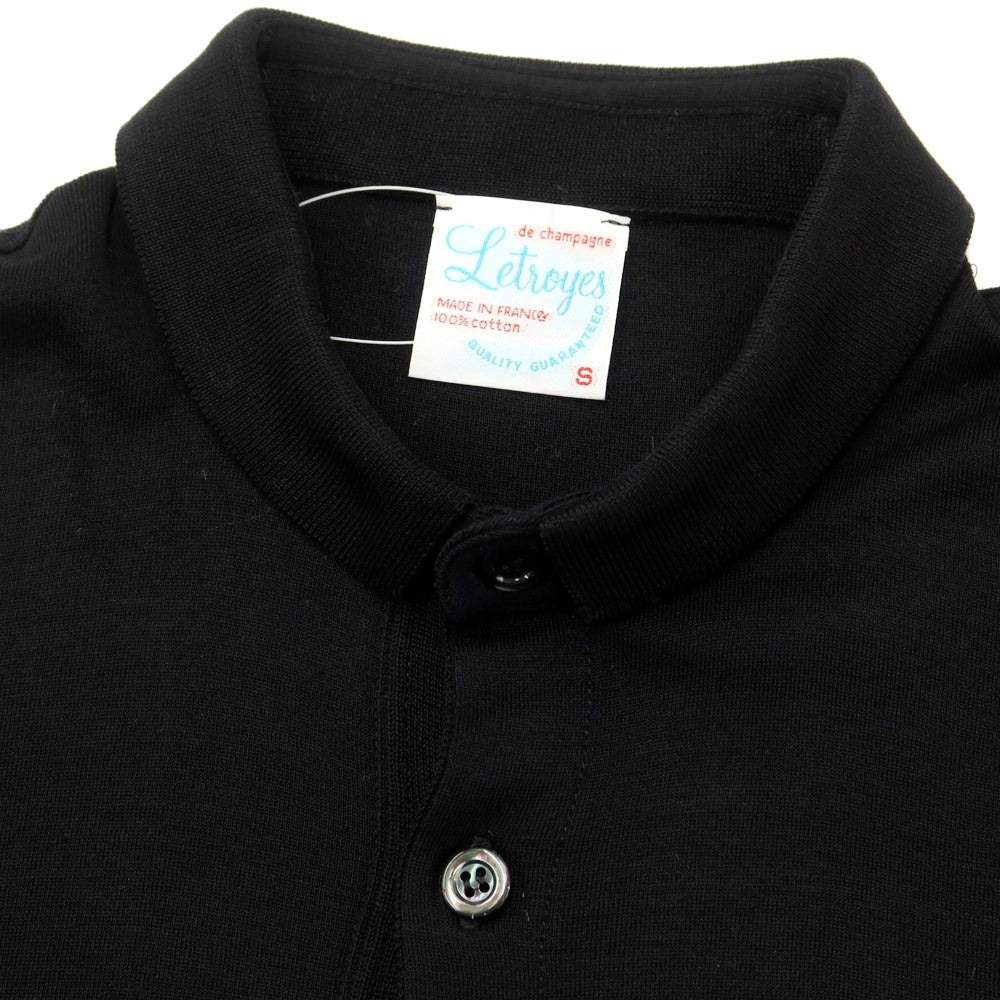 [Used] Letroyes Cotton Short Sleeve Polo Shirt Black [S] [Condition Rank B] [Men&