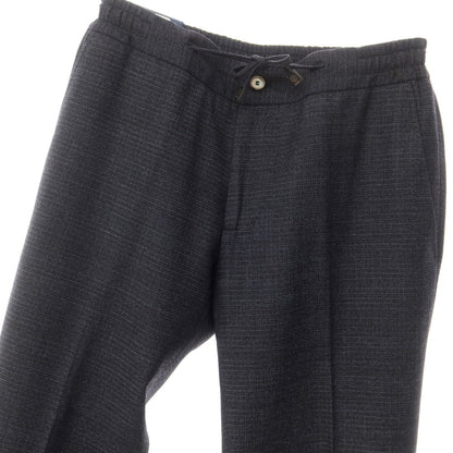 [Used] [Unused] SANTANIELLO Wool polyester easy casual slacks pants Navy [44] [Condition rank S] [Men&