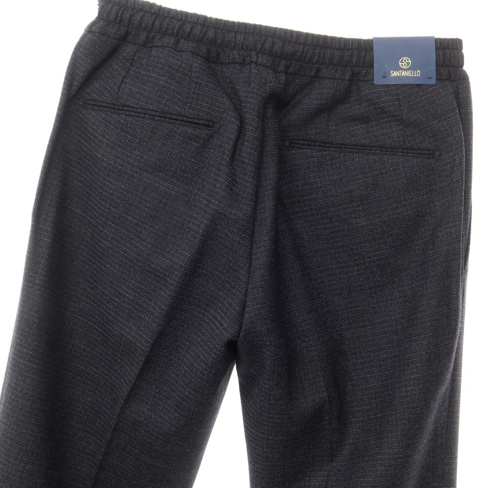 [Used] [Unused] SANTANIELLO Wool polyester easy casual slacks pants Navy [44] [Condition rank S] [Men&