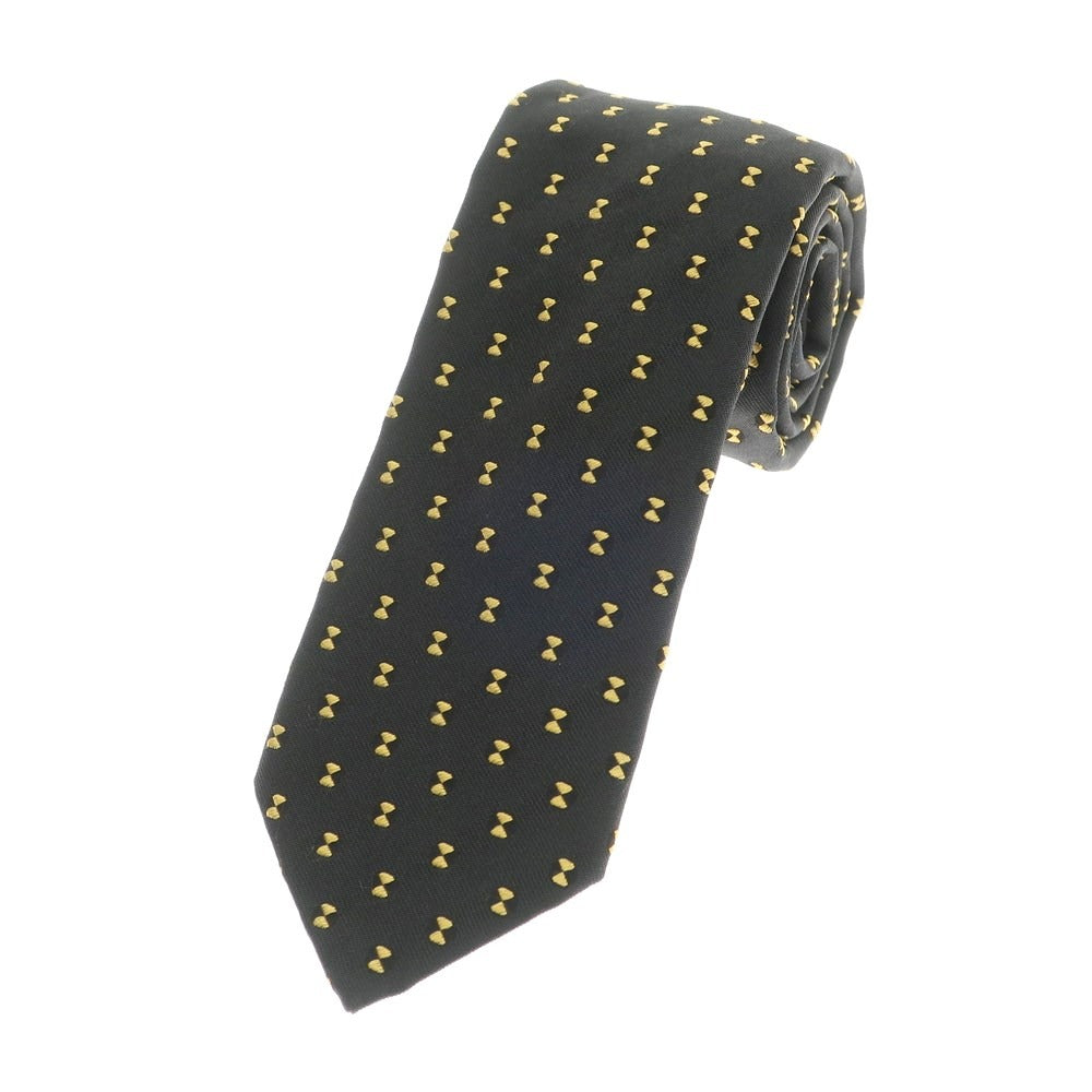 [Used] FIORIO 3-fold silk small pattern tie, black x yellow [BLK] [S/S/A/W] [Condition rank B] ​​[Men&