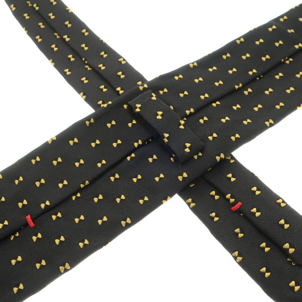 [Used] FIORIO 3-fold silk small pattern tie, black x yellow [BLK] [S/S/A/W] [Condition rank B] ​​[Men&