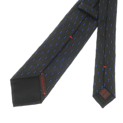 [Used] FIORIO 3-fold silk small pattern tie, black x blue [BLK] [S/S/A/W] [Condition Rank A] [Men&