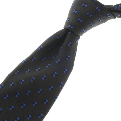 [Used] FIORIO 3-fold silk small pattern tie, black x blue [BLK] [S/S/A/W] [Condition Rank A] [Men&