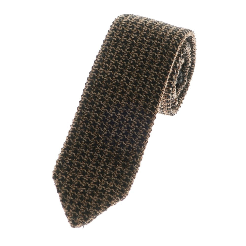 [Used] FIORIO Sword-shaped wool knit tie, brown x black [BRW] [A/W] [Condition rank A] [Men&