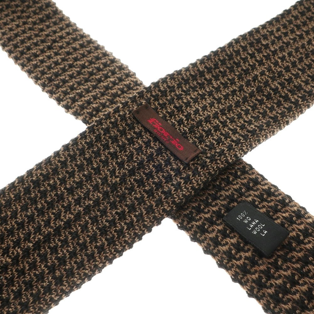 [Used] FIORIO Sword-shaped wool knit tie, brown x black [BRW] [A/W] [Condition rank A] [Men&