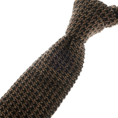 [Used] FIORIO Sword-shaped wool knit tie, brown x black [BRW] [A/W] [Condition rank A] [Men&