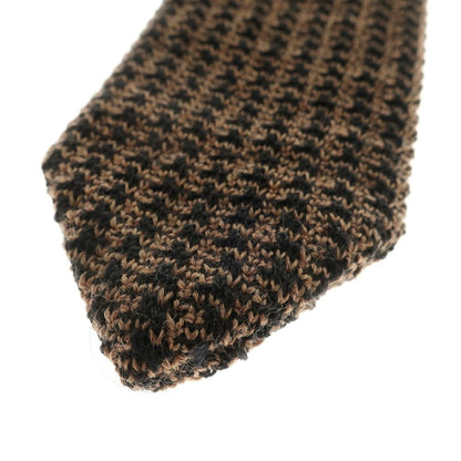 [Used] FIORIO Sword-shaped wool knit tie, brown x black [BRW] [A/W] [Condition rank A] [Men&