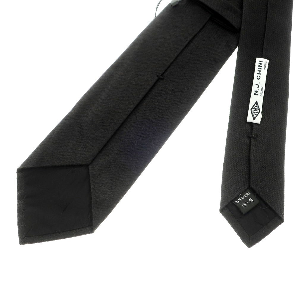 [Used] Nicky 3-fold plain silk tie in black [BLK] [S/S/A/W] [Condition: B] [Men&