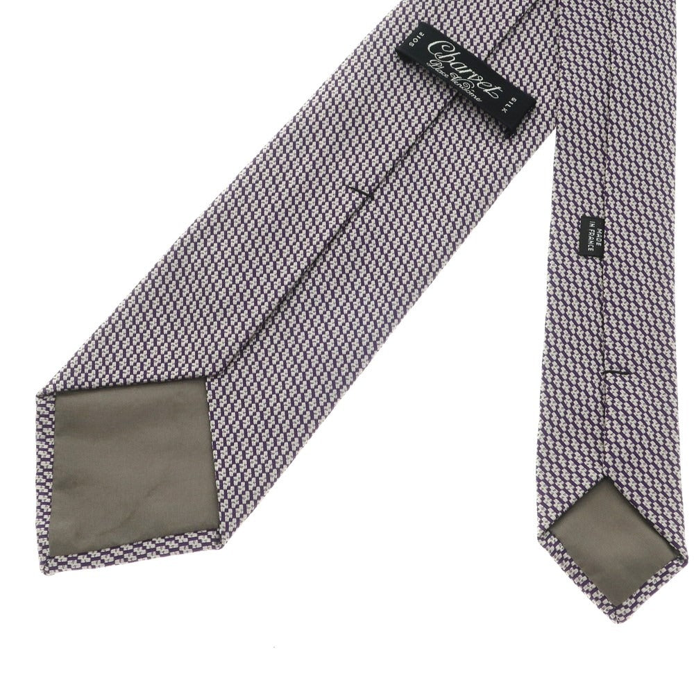 [Used] CHARVET 3-fold silk tie, purple x white [PUP] [S/S/A/W] [Condition: B] [Men&