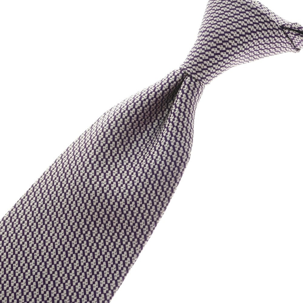 [Used] CHARVET 3-fold silk tie, purple x white [PUP] [S/S/A/W] [Condition: B] [Men&