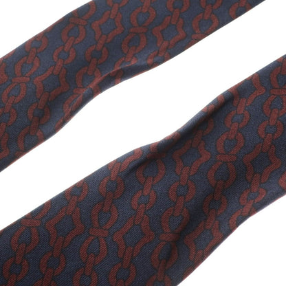 [Used] Blech 3-fold silk tie, navy x brown [NVY] [S/S/A/W] [Condition: B] [Men&