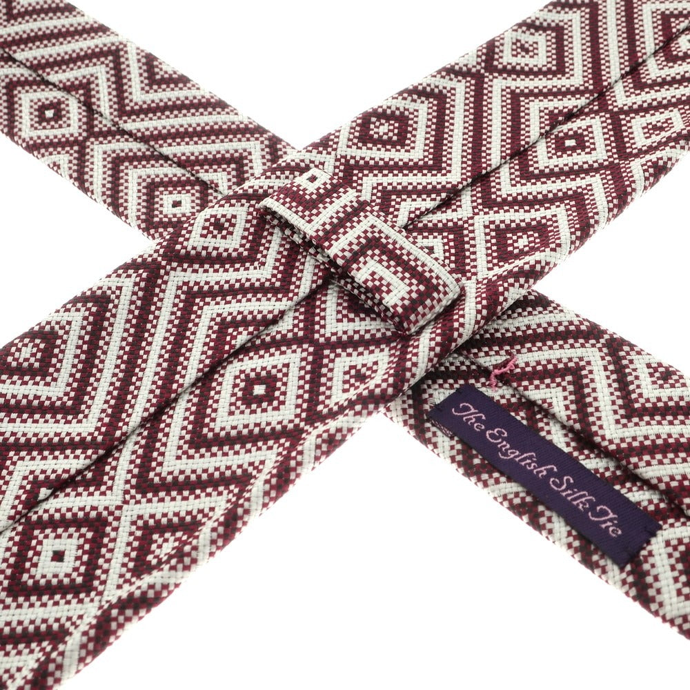 [Used] Seaward &amp;amp; Stearn 3-fold silk tie, wine red x white [RED] [S/S/A/W] [Condition: A] [Men&