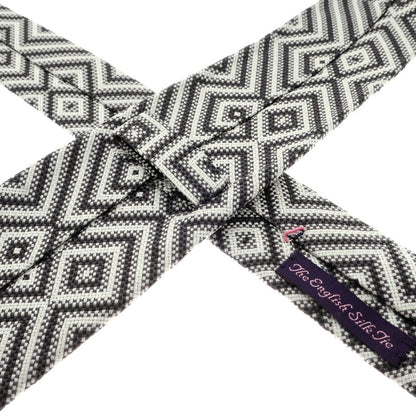 [Used] Seaward &amp;amp; Stearn 3-fold silk tie, black x white [BLK] [S/S/A/W] [Condition: B] [Men&