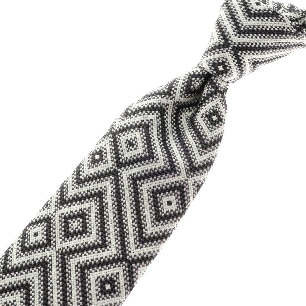 [Used] Seaward &amp;amp; Stearn 3-fold silk tie, black x white [BLK] [S/S/A/W] [Condition: B] [Men&