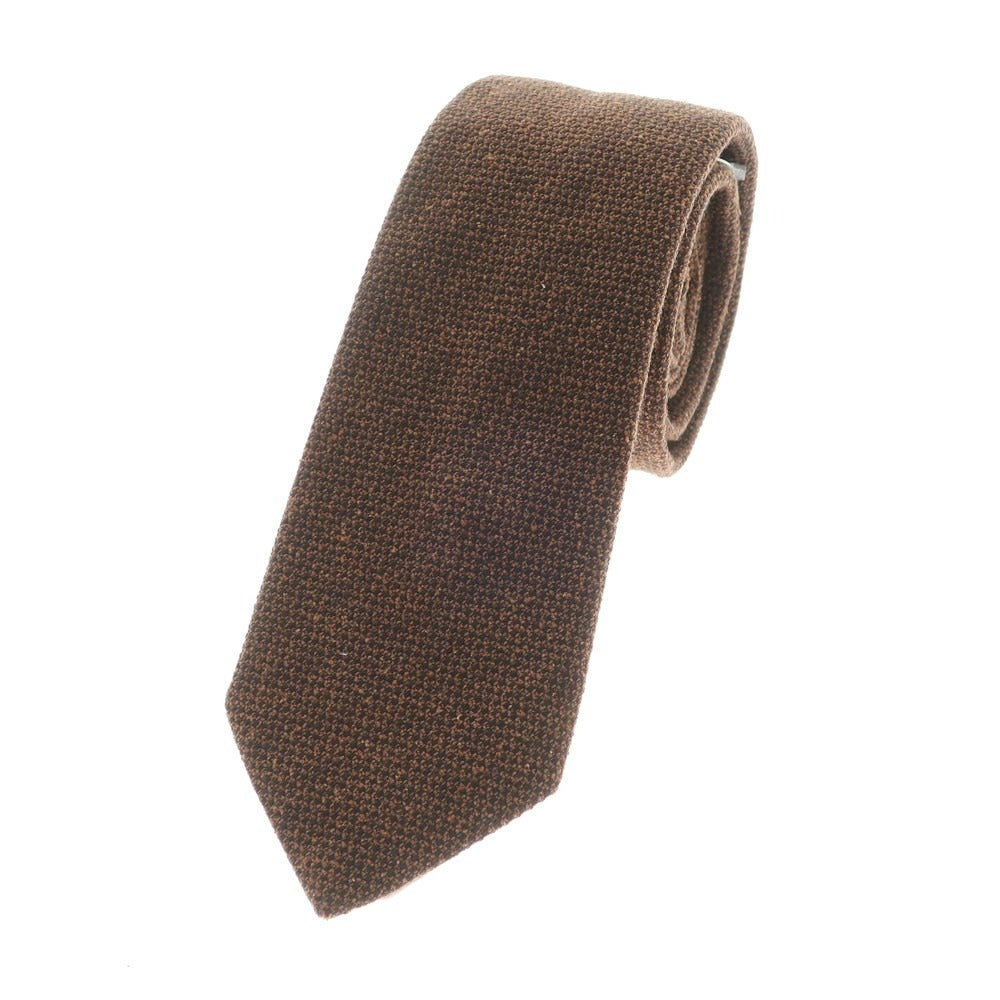 [Used] [Unused] Altea 3-fold silk wool plain tie, brown [BRW] [A/W] [Condition rank S] [Men&