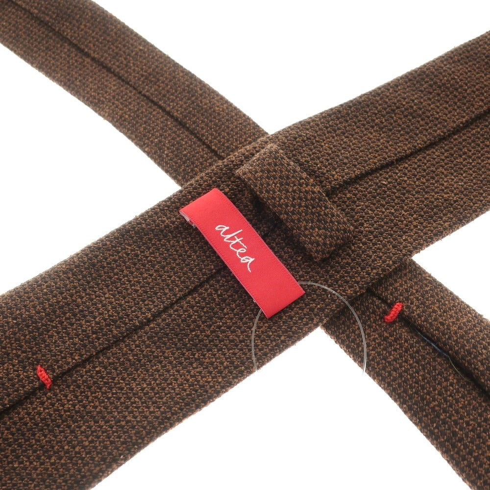 [Used] [Unused] Altea 3-fold silk wool plain tie, brown [BRW] [A/W] [Condition rank S] [Men&