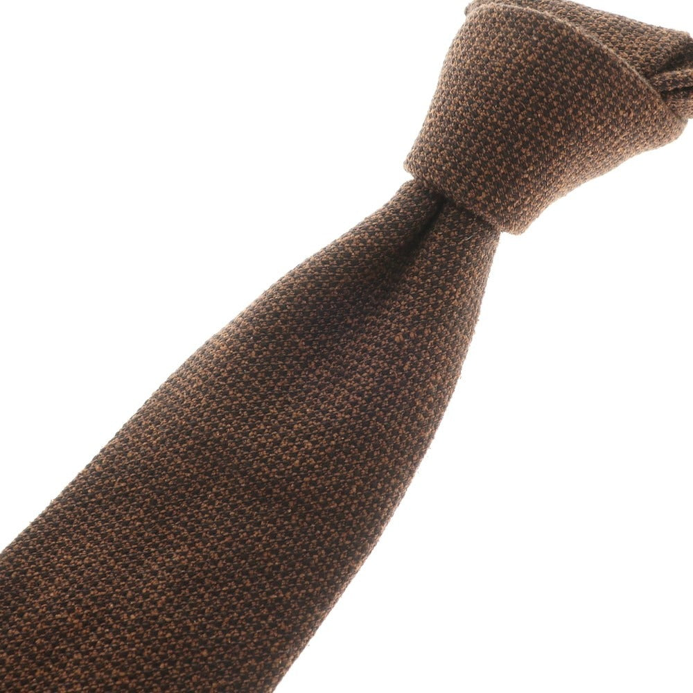 [Used] [Unused] Altea 3-fold silk wool plain tie, brown [BRW] [A/W] [Condition rank S] [Men&