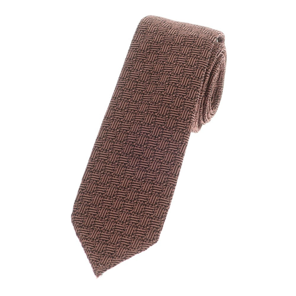 [Used] [Unused] Franco Minucci 3-fold silk tie, pink x black [PNK] [S/S/A/W] [Condition rank S] [Men&