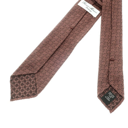 [Used] [Unused] Franco Minucci 3-fold silk tie, pink x black [PNK] [S/S/A/W] [Condition rank S] [Men&