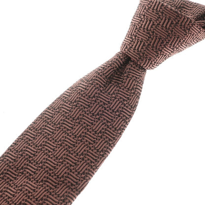 [Used] [Unused] Franco Minucci 3-fold silk tie, pink x black [PNK] [S/S/A/W] [Condition rank S] [Men&