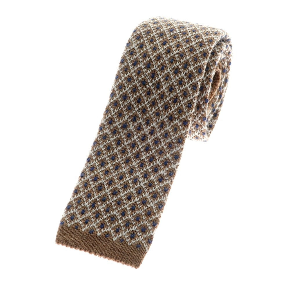 [Used] [Unused] Franco Minucci Tomorrowland Special Order Wool Knit Tie Brown [BRW] [A/W] [Condition Rank S] [Men&