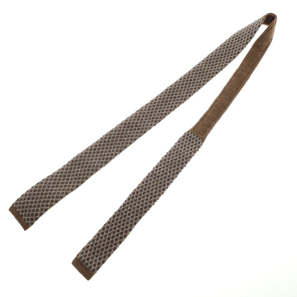 [Used] [Unused] Franco Minucci Tomorrowland Special Order Wool Knit Tie Brown [BRW] [A/W] [Condition Rank S] [Men&