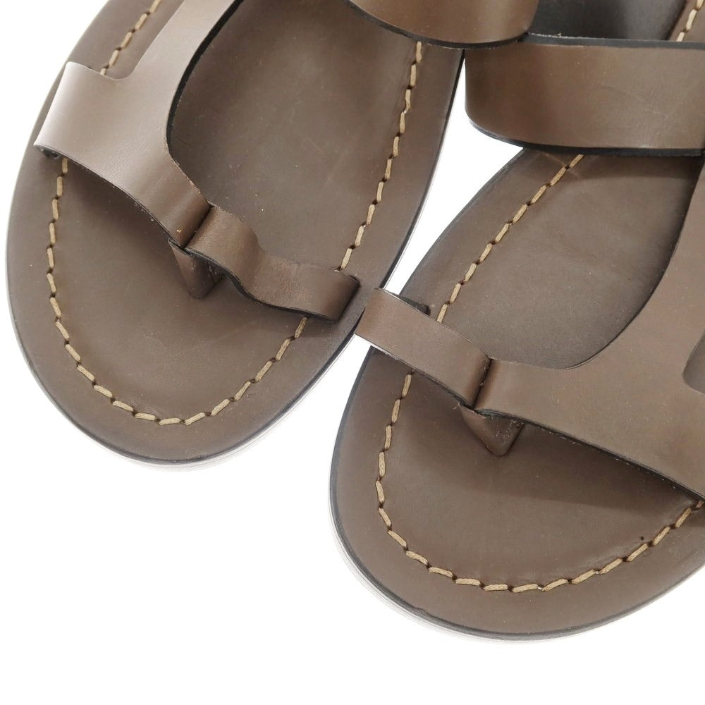 [New Outlet] Tagliatore TAGLIATORE Leather Thong Sandals Brown [42] [Condition Rank N-] [Men&