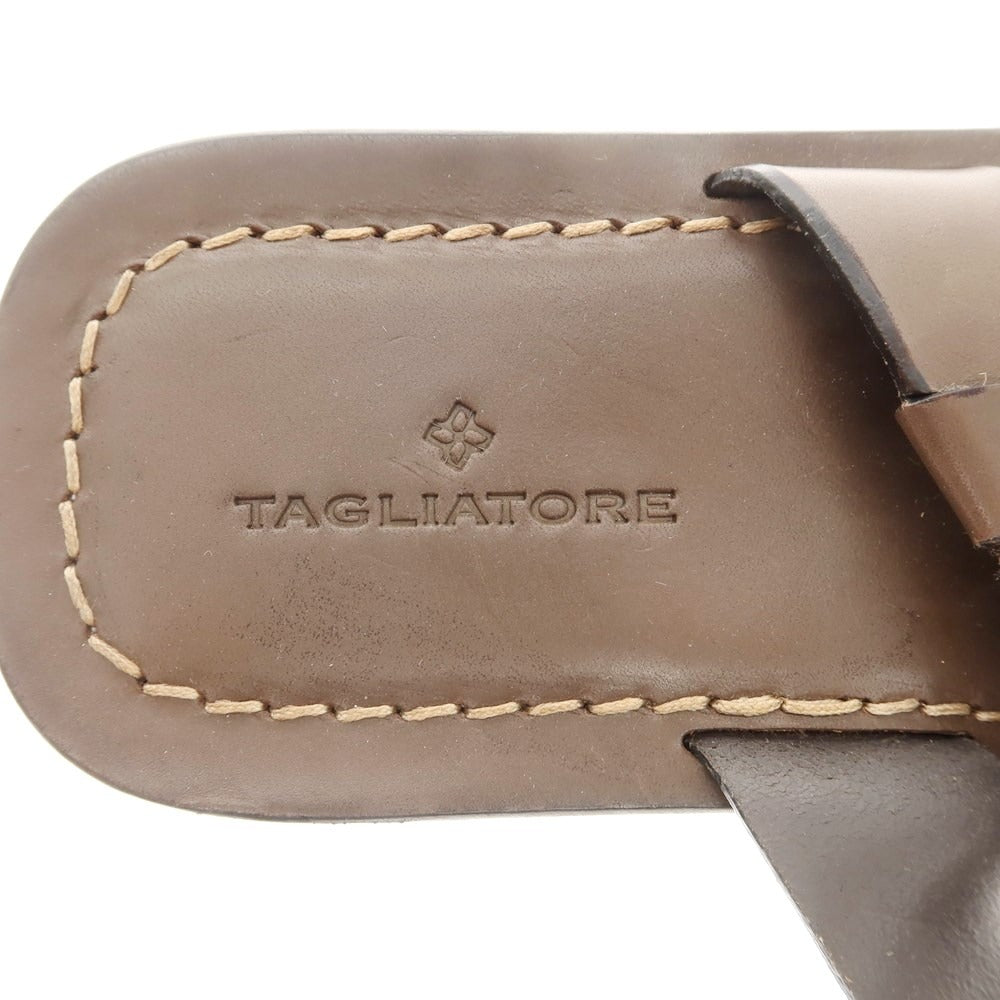 [New Outlet] Tagliatore TAGLIATORE Leather Thong Sandals Brown [42] [Condition Rank N-] [Men&