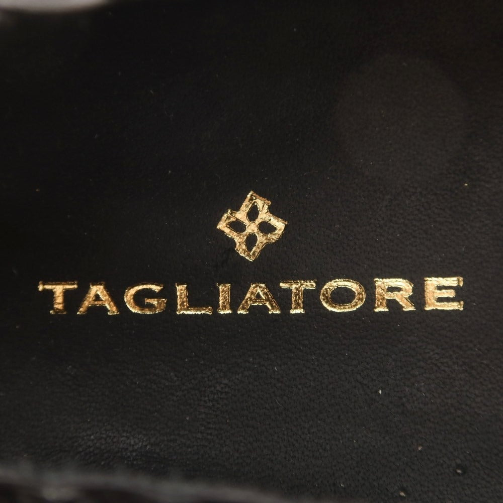 [New Outlet] Tagliatore TAGLIATORE Intrecciato Leather Loafers Black [42] [Condition Rank N-] [Men&