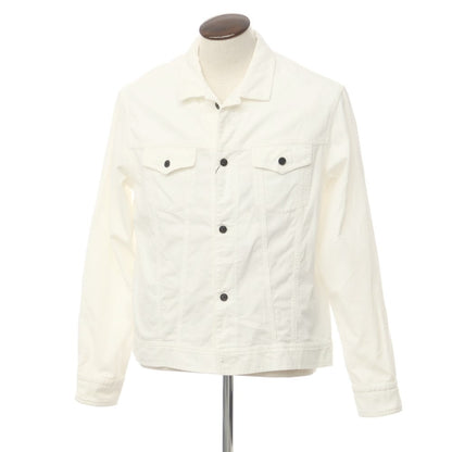 [New Outlet] Bagutta Cotton Corduroy Work Jacket
 White [Size L] [WHT] [S/S] [Condition Rank N-] [Men&