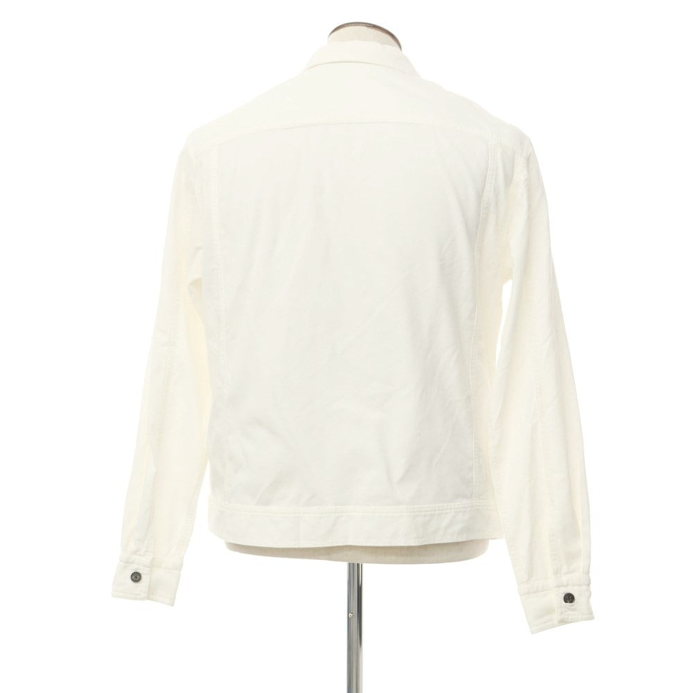 [New Outlet] Bagutta Cotton Corduroy Work Jacket
 White [Size L] [WHT] [S/S] [Condition Rank N-] [Men&